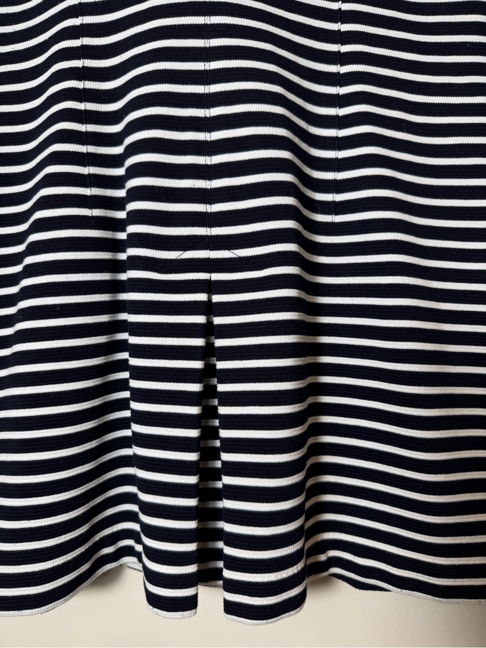 CAbi Maritime Navy White Striped Knit Trench Jacket Coat Double Breasted Medium - Picture 6 of 13